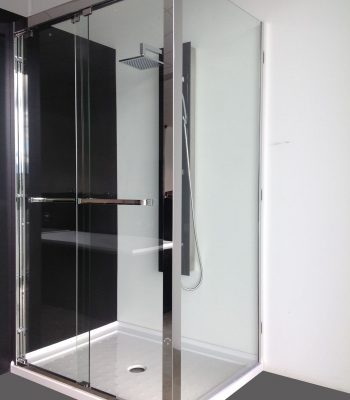 Stainless steel sliding shower screen